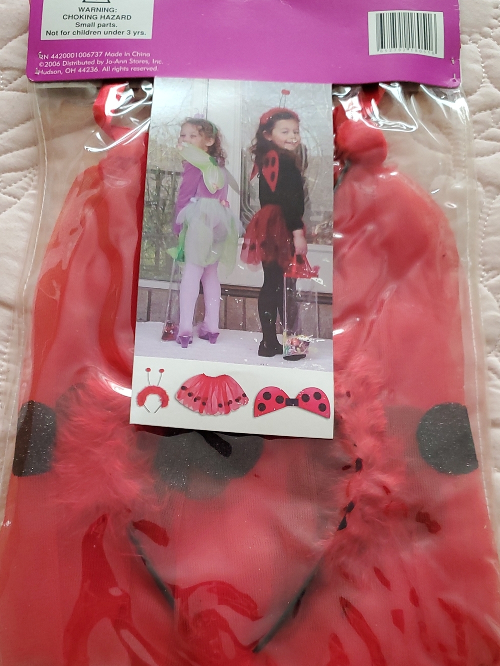 Kids Red Ladybug Costume Set with Antennae and Tutu